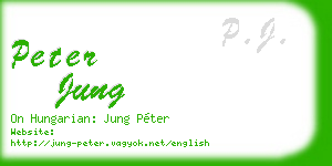 peter jung business card