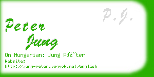 peter jung business card